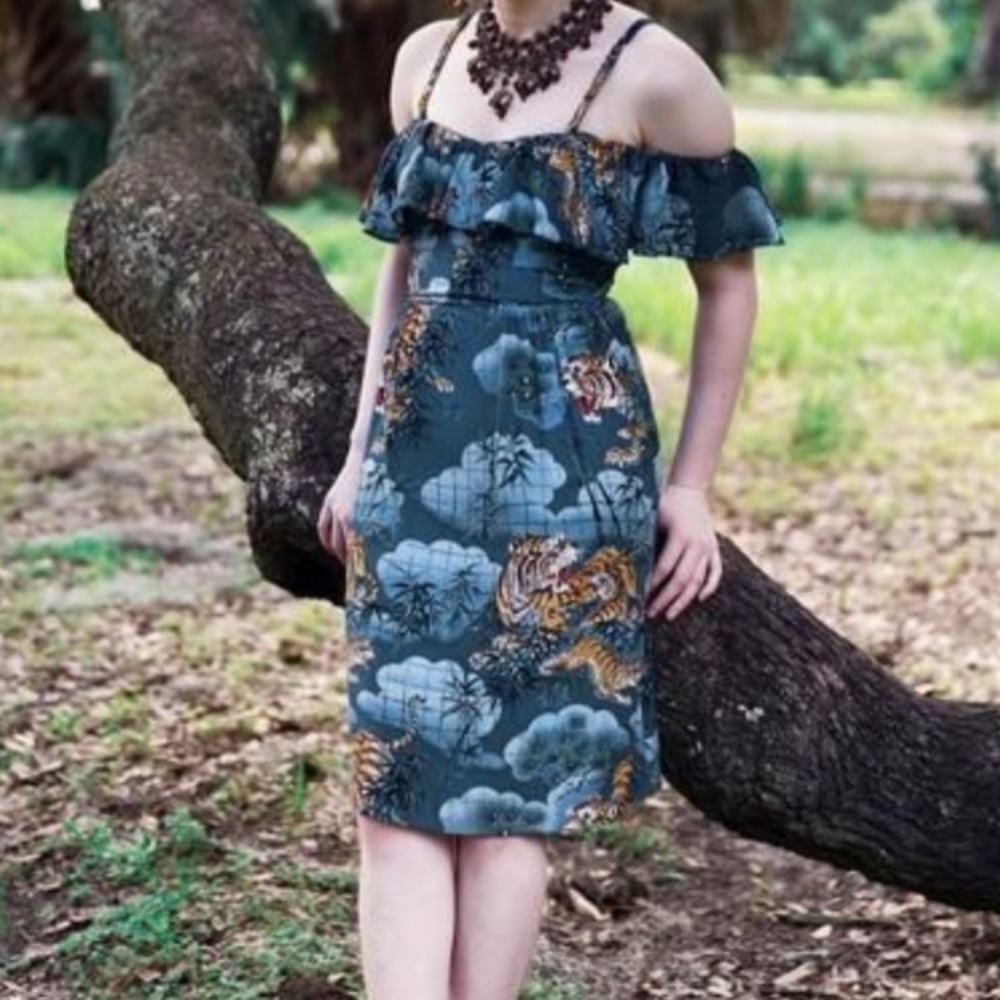 Trashy Diva Traditional Tigers Dress with Pockets!
